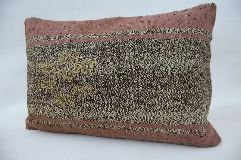 Shabby Chic Pillow, Turkish Kilim Pillow, Pillow Sham, Vintage Pillow, Seat Pillow, Outdoor Pillow Sham, Antique Pillows, 16x24 Beige Pillow Case - 3