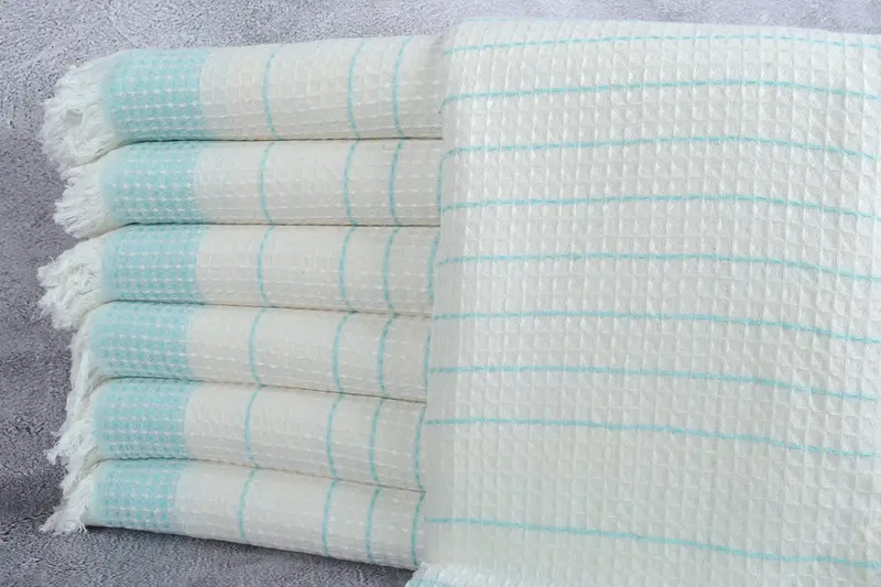 Valentines Day Gift Idea, Personalized Bridesmaid Gift, Personalized Turkish Towel, Thin towel, 70x40 Cotton Waffle Towel, Summer Gift Ideas - 1
