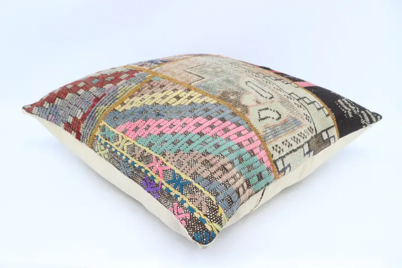28x28 Blue Cushion, Outdoor Patio Pillow, Boho Pillow Sham Cover, Pillow for Sofa, Natural Pillow Case, Home Decor Pillow, Cushion Cover - 6
