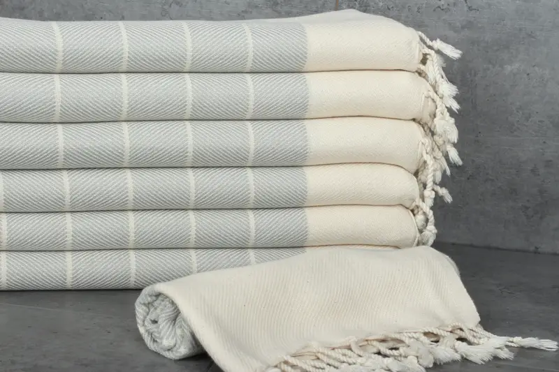 Boyfriend Gift, Turkish Hand Towel, 36x16 Cotton Striped Towel, Turkish Towel Hand Towel, Monogram Kitchen Towel, House Warming Gift, Spa Towel - 2