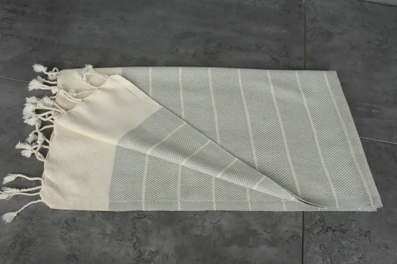 Boyfriend Gift, Turkish Hand Towel, 36x16 Cotton Striped Towel, Turkish Towel Hand Towel, Monogram Kitchen Towel, House Warming Gift, Spa Towel - 3