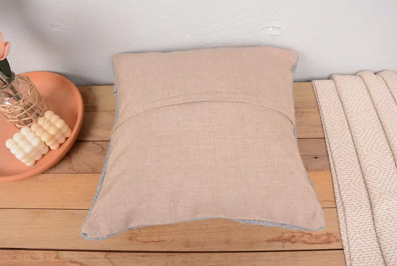 Vintage Pillow, Turkish Kilim Pillow, 18x18 Gray Pillow Sham, Ethnical Kilim Rug Pillow, Meditation Pillow Cover, Muted Pillow Cover, Pillow - 6