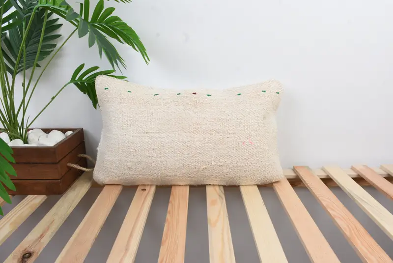 Vintage Pillow, Turkish Pillow, Pillow for Sofa, 12x20 Rainbow Pillow Sham, Vintage Kilim Pillow Cushion Cover, Bench Cushion, Cushion Cover - 1