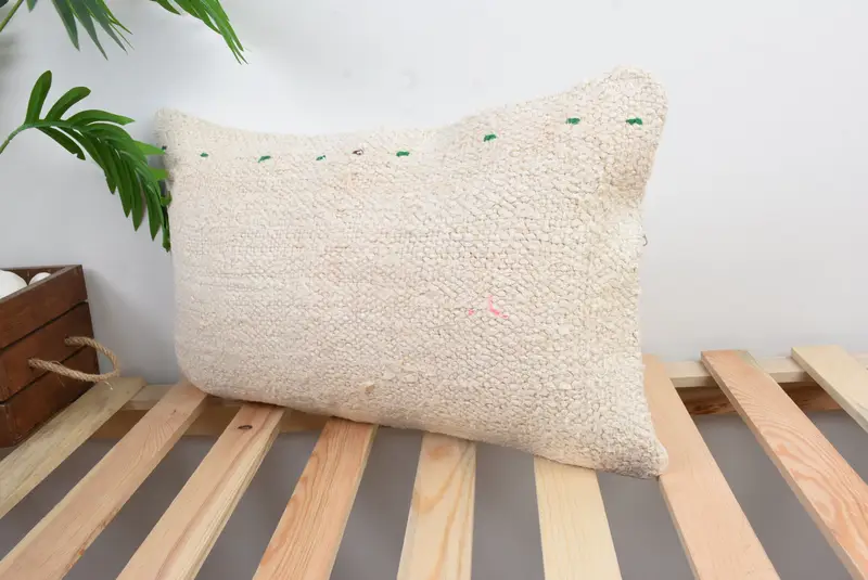 Vintage Pillow, Turkish Pillow, Pillow for Sofa, 12x20 Rainbow Pillow Sham, Vintage Kilim Pillow Cushion Cover, Bench Cushion, Cushion Cover - 5