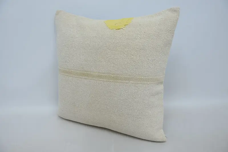 Kilim Cushion Sham, Office Chair Pillow Case, Handmade Kilim Cushion, Antique Pillows, Pattern Throw Pillow Cover, Pillow Cover, 24x24 Beige Cushion - 4