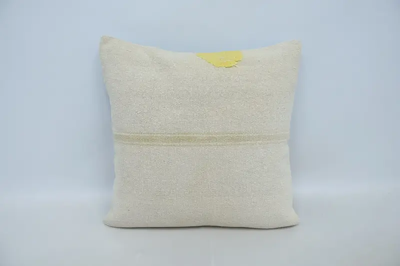 Kilim Cushion Sham, Office Chair Pillow Case, Handmade Kilim Cushion, Antique Pillows, Pattern Throw Pillow Cover, Pillow Cover, 24x24 Beige Cushion - 1