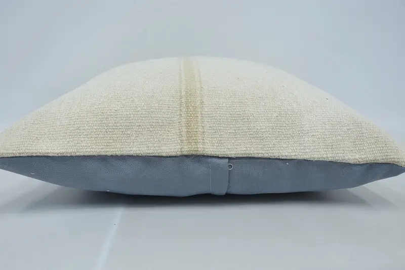 Kilim Cushion Sham, Office Chair Pillow Case, Handmade Kilim Cushion, Antique Pillows, Pattern Throw Pillow Cover, Pillow Cover, 24x24 Beige Cushion - 5
