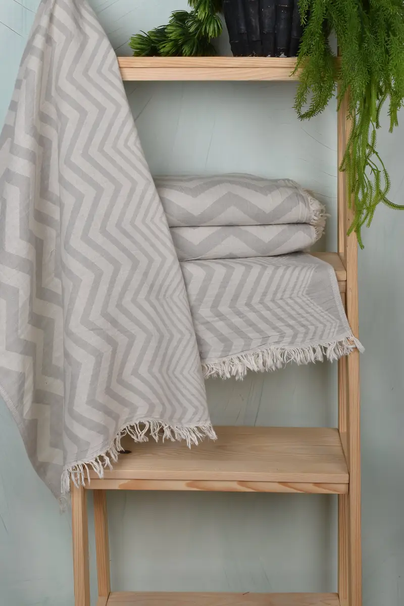 Xmas Gifts, Turkish Tea Towel, 40x24 Cotton Zigzag Design Towel, Personalized Dish Towel, Bachelor Gift, Turkish Towel Hand Towel, Summer Gift - 6