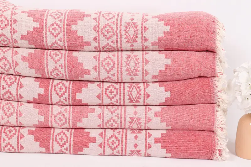 Turkish Blanket, Personalized Blanket, 92x80 Cotton Kilim Towel, House Warming Gift, Woven Blanket, Bachelorette Party Gifts For Bride - 3