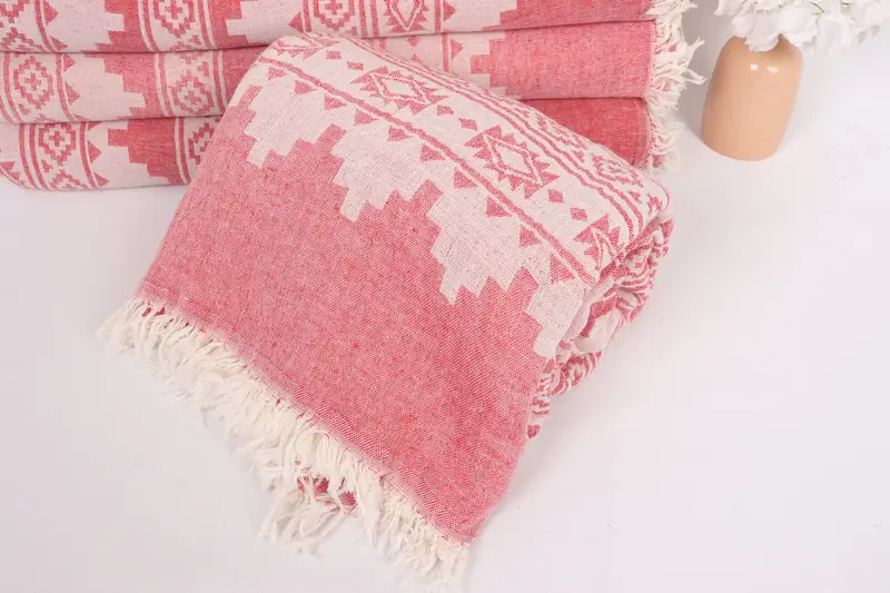 Turkish Blanket, Personalized Blanket, 92x80 Cotton Kilim Towel, House Warming Gift, Woven Blanket, Bachelorette Party Gifts For Bride - 4