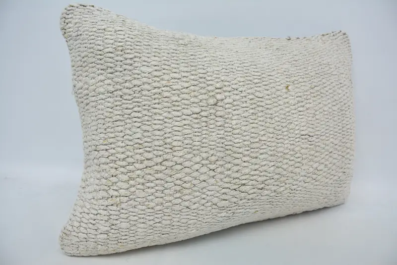 Turkish Kilim Pillow, Boho Pillow Sham Cover, Square Throw Pillow Case, Pillow Cover, 16x24 Beige Pillow Cover, Turkish Pillow - 3