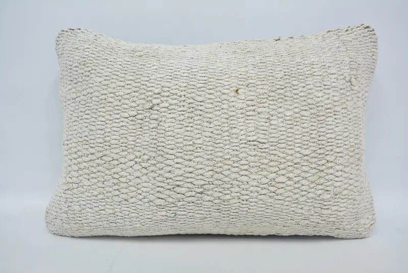 Turkish Kilim Pillow, Boho Pillow Sham Cover, Square Throw Pillow Case, Pillow Cover, 16x24 Beige Pillow Cover, Turkish Pillow - 1