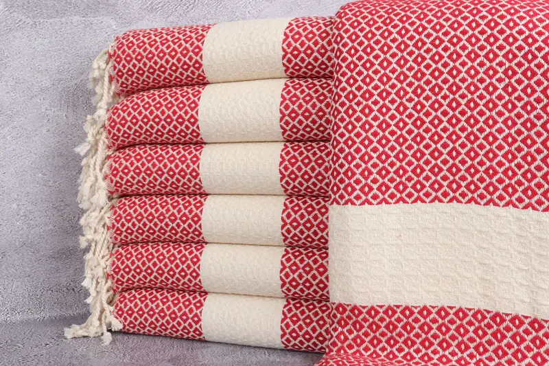 Personalized Turkish Beach Towel, Custom Gift, Absorbent towel, Travel Towel, Gift Boxes Towel, 70x40 Cotton Geometric Towel, Bridesmaid Gift - 1