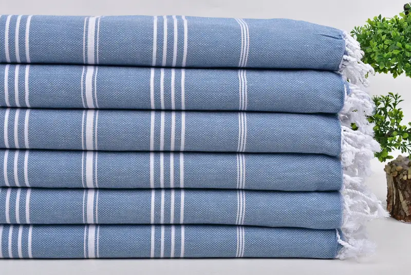 Bachelorette Party Gift, Monogram Turkish Towel, Bridesmaid Gift Towel, Scarf Towel, 70x40 Cotton Striped Towel, Turkish Beach Towel Bulk, Peshtemal - 3