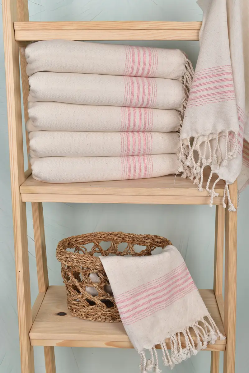36x18 Linen Striped Towel, Gift Towel, Bathroom Towels, Best Wedding Gift, Personalized Gift, Custom Hand Towel, Personalized Home Gift Wedding - 3
