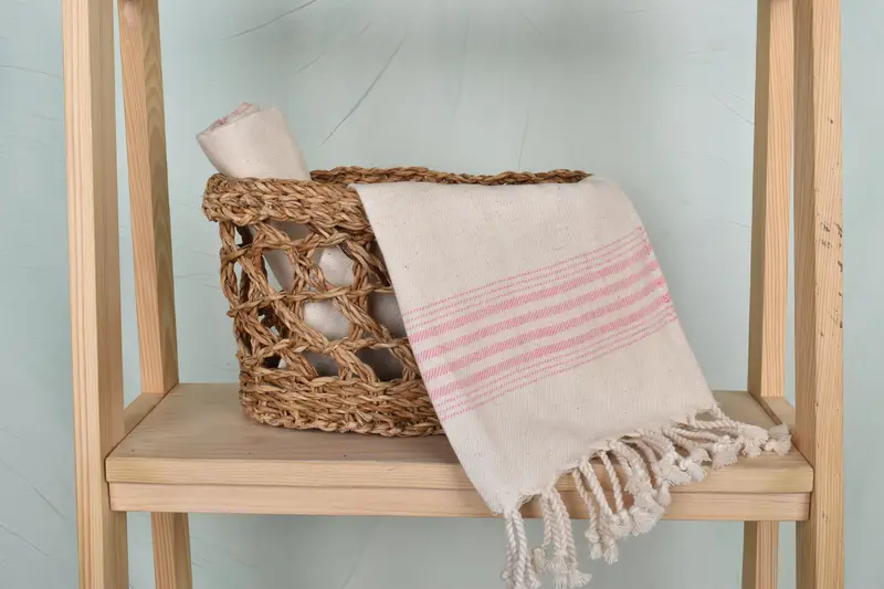 36x18 Linen Striped Towel, Gift Towel, Bathroom Towels, Best Wedding Gift, Personalized Gift, Custom Hand Towel, Personalized Home Gift Wedding - 4