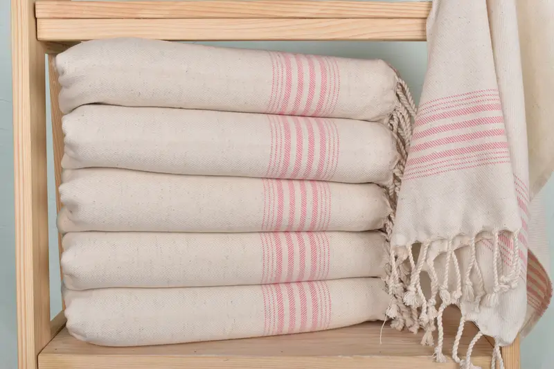 36x18 Linen Striped Towel, Gift Towel, Bathroom Towels, Best Wedding Gift, Personalized Gift, Custom Hand Towel, Personalized Home Gift Wedding - 2