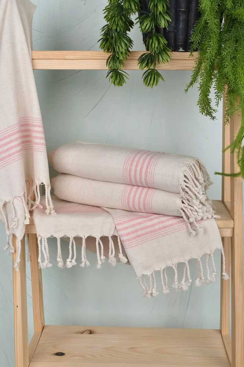 36x18 Linen Striped Towel, Gift Towel, Bathroom Towels, Best Wedding Gift, Personalized Gift, Custom Hand Towel, Personalized Home Gift Wedding - 6