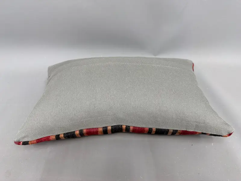 Kilim Cushion Sham, Authentic Pillow, Pillow for Sofa, Interior Designer Pillow, 12x20 Red Pillow Case, Pillow Case, Turkish Corner Pillow Cover - 7