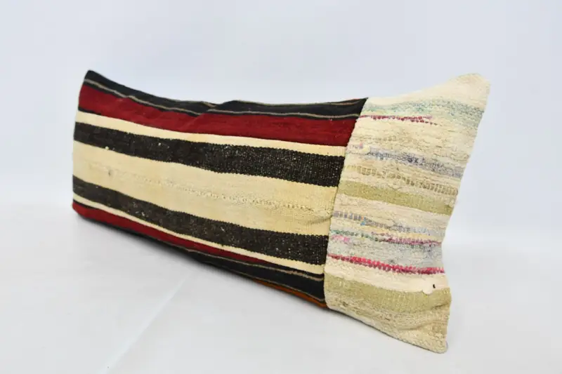 16x36 Beige Cushion, Cushion, Kilim Pillow, Decorative Cushion, Turkish Pillow, Handmade Throw Cushion, Car Pillow, Vintage Kilim Pillow - 4