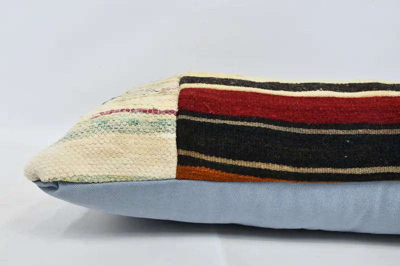 16x36 Beige Cushion, Cushion, Kilim Pillow, Decorative Cushion, Turkish Pillow, Handmade Throw Cushion, Car Pillow, Vintage Kilim Pillow - 6