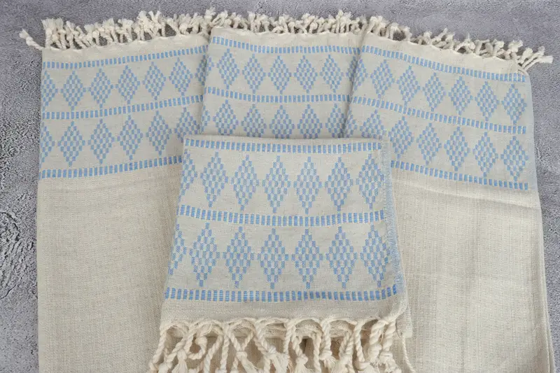 Gifts For Him, Monogrammed Hand Towel, Kitchen Towel, Personalized Kitchen Towel, Valentines Day Gift For Him, 40x20 Linen Kilim Design Towel - 4