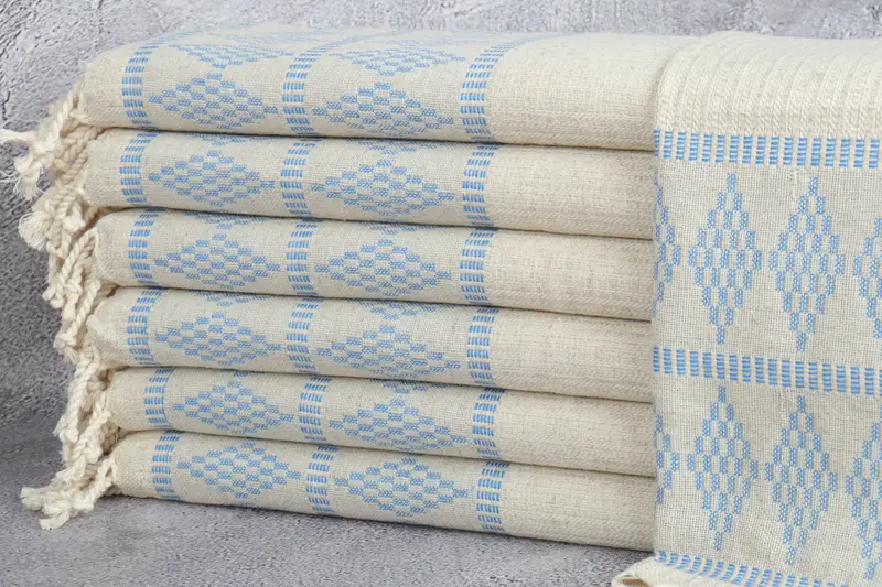 Gifts For Him, Monogrammed Hand Towel, Kitchen Towel, Personalized Kitchen Towel, Valentines Day Gift For Him, 40x20 Linen Kilim Design Towel - 1