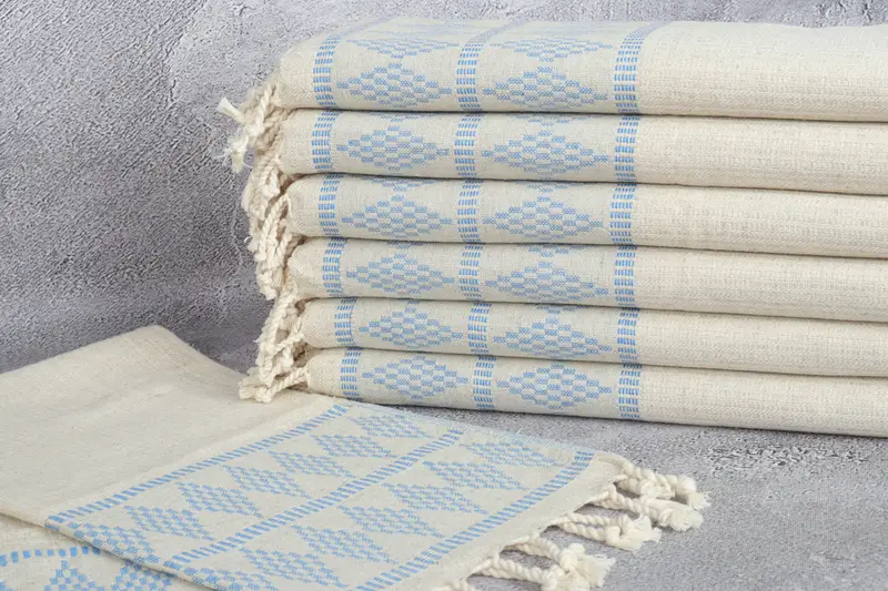 Gifts For Him, Monogrammed Hand Towel, Kitchen Towel, Personalized Kitchen Towel, Valentines Day Gift For Him, 40x20 Linen Kilim Design Towel - 2