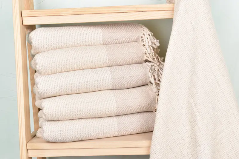Handmade Gift, Peshtemal Towel, Bridesmaid Gift, Turkish fouta towel for outdoor use, Gym Towel, 70x40 Cotton Diamond Towel, Absorbent towel - 2