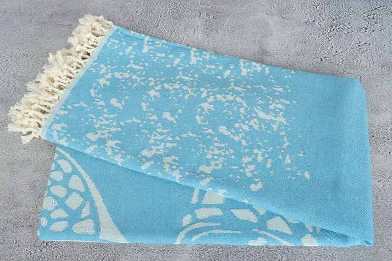 Luxury Beach Towel, Custom Wedding Gifts, 70x40 Cotton Carretta Patterned Towel, Lightweight Turkish towel, Personalized Gift For Her, Turkish towel - 7