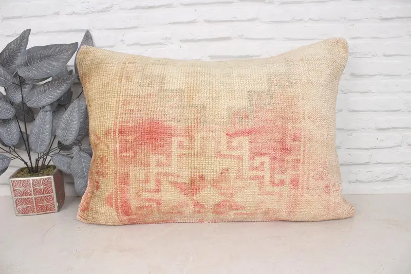 Gift Pillow, Turkish Pillow, 20x28 Pink Pillow Cover, Pillow for Couch, Living Room Throw Pillow Case, Cushion Cover, Accent Throw Cushion Case - 1