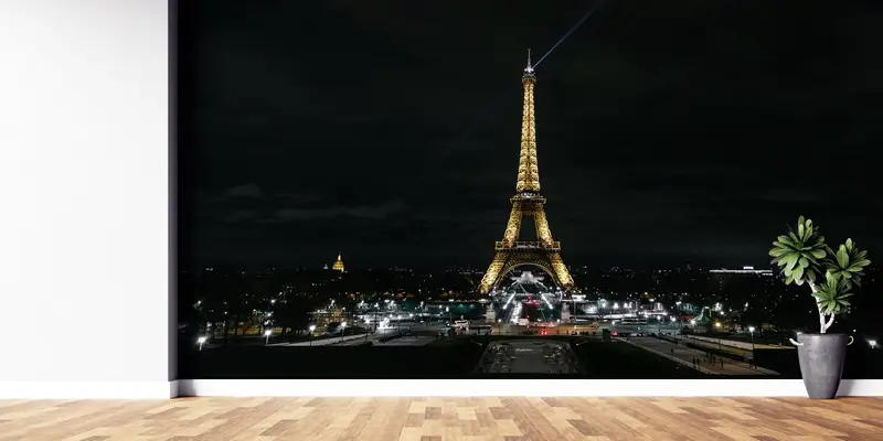 エッフェルタワー、シティスケープウォールペーパー、有名なランドマークの壁の装飾、エッフェルの風景の壁のポスター、風景の壁の装飾の夜の眺め - 9