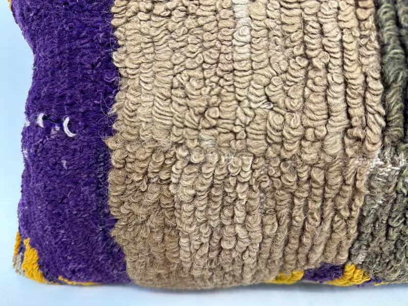 Yastık, el yapımı halı koltuğu yastık kapağı, Kilim yastığı, kanepe için yastık, 12x20 mor yastık kapağı, rahat atış yastığı kılıfı, vintage Kilim yastığı - 2