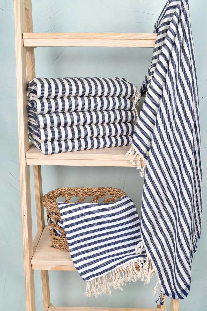 Absorbent Turkish towel, Summer Gift Ideas, Family Gift, Mexico Bachelorette Party Gifts, Luxury towel, Best Beach Towel, 70x40 Cotton Striped Towel - 3