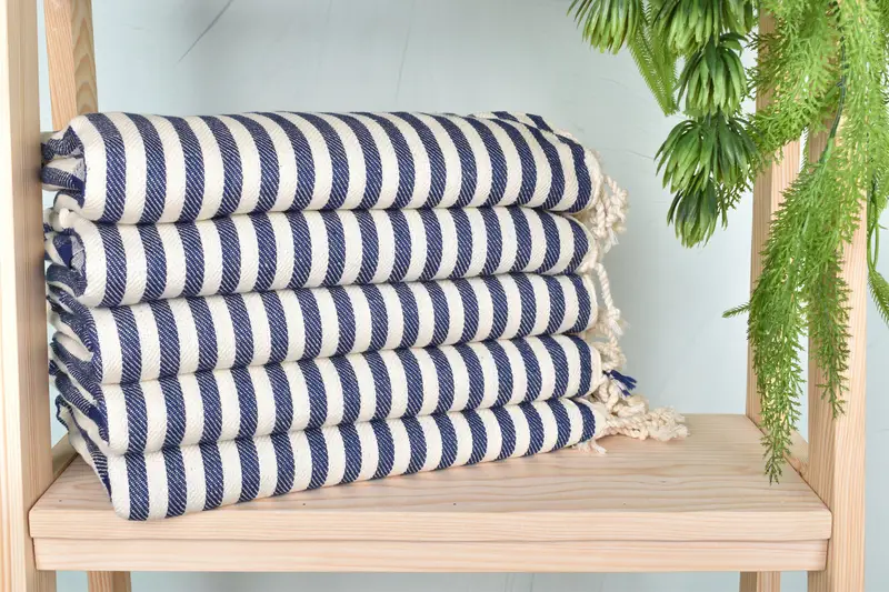 Absorbent Turkish towel, Summer Gift Ideas, Family Gift, Mexico Bachelorette Party Gifts, Luxury towel, Best Beach Towel, 70x40 Cotton Striped Towel - 2