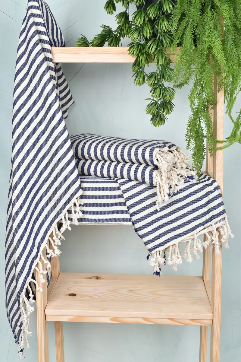 Absorbent Turkish towel, Summer Gift Ideas, Family Gift, Mexico Bachelorette Party Gifts, Luxury towel, Best Beach Towel, 70x40 Cotton Striped Towel - 6