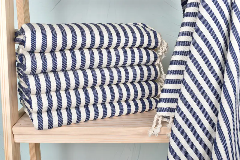 Absorbent Turkish towel, Summer Gift Ideas, Family Gift, Mexico Bachelorette Party Gifts, Luxury towel, Best Beach Towel, 70x40 Cotton Striped Towel - 1