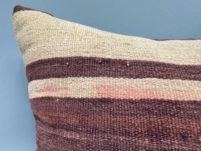 18x18 Brown Cushion Cover, Accent Throw Cushion, Interior Designer Pillow, Kilim Cushion Sham, Cushion Case, Boho Pillow, Vintage Pillow Sham - 5