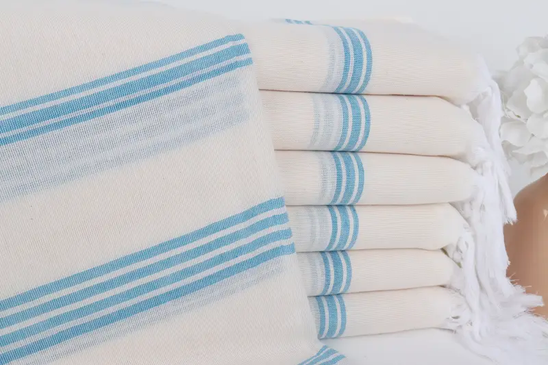 Custom Gift, Beach Towel Bulk, Luxury Beach Towel, Unique Gift, 70x40 Cotton Striped Towel, Cotton towel, Lightweight Turkish towel for beach - 1