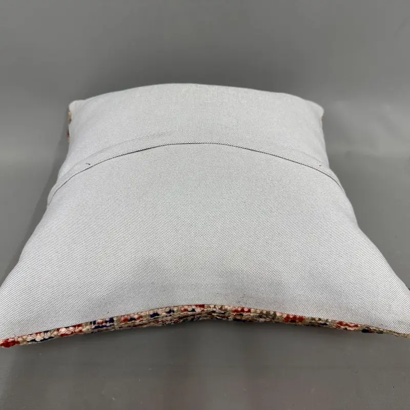 Vintage Kilim Pillow, Cushion, Kilim Rug Cushion, Vintage Pillow Cover, Turkish Pillow, Interior Designer Pillow, 18x18 Blue Pillow Sham - 6