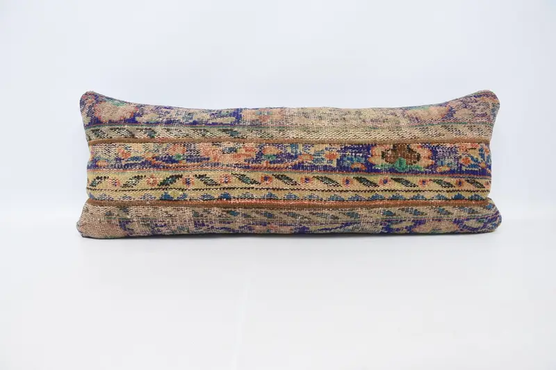 Rechteckiger türkischer Kissenbezug, blaues dekoratives Geschenk 16x42 Zoll Kissen - 1