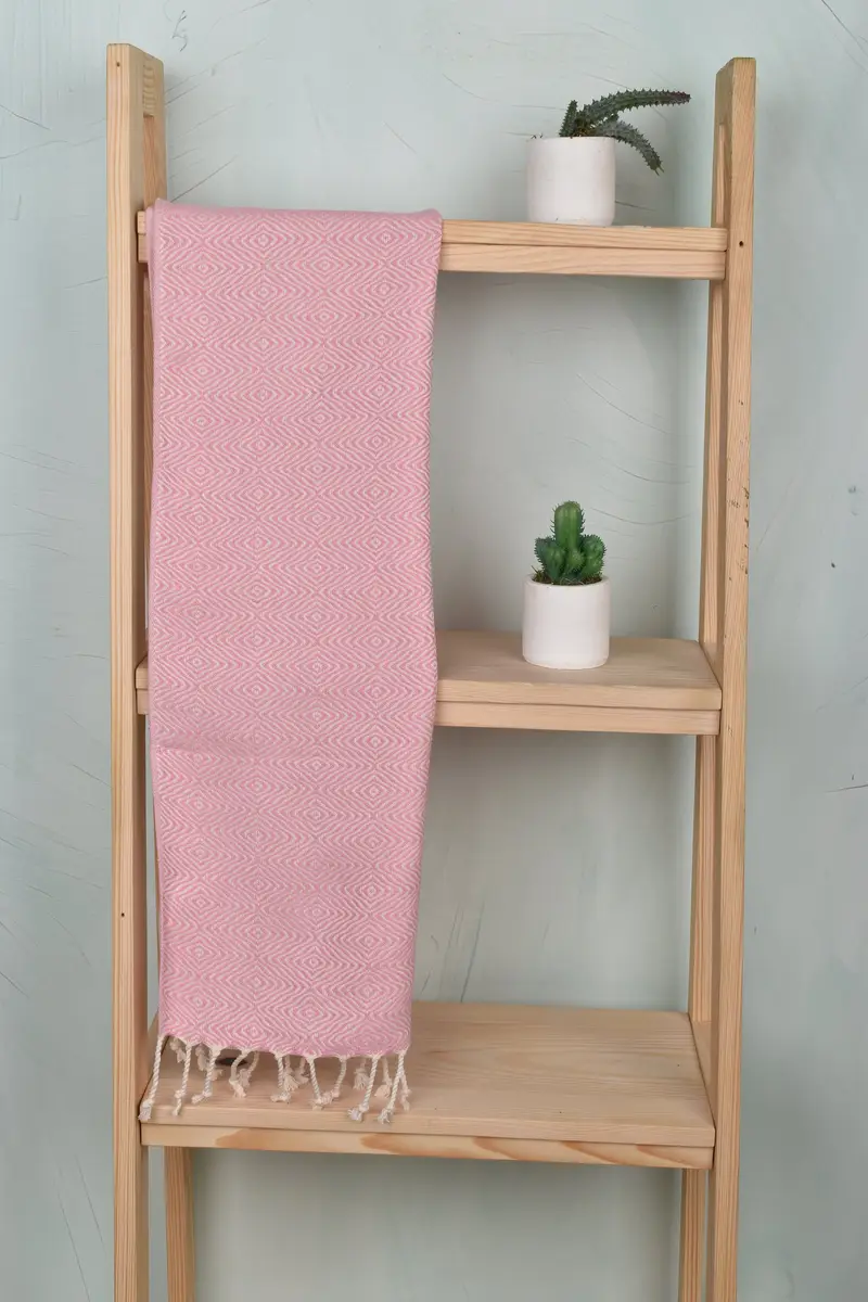 Spa Gift, Beach Bachelorette Party Decorations, Monogrammed Hand Towel, 36x18 Cotton Zigzag Diamond Towel, Kitchen Towel, Personalized Kitchen Towel - 8