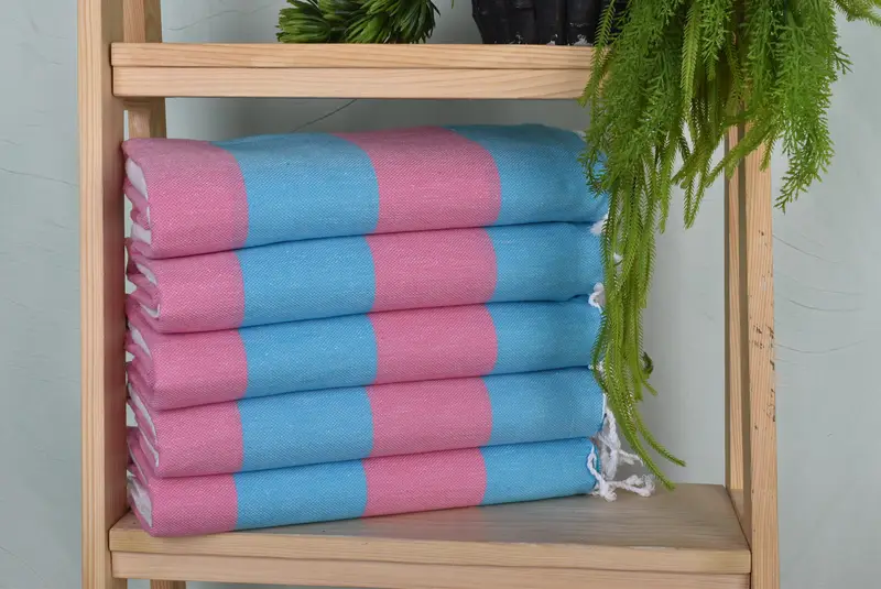 Handmade Turkish Towel, Grandma Gift, Bachelorette Towel, 70x40 Cotton Striped Towel, Wedding Gift, Sand-resistant towel, Bachelorette Party Favors - 1