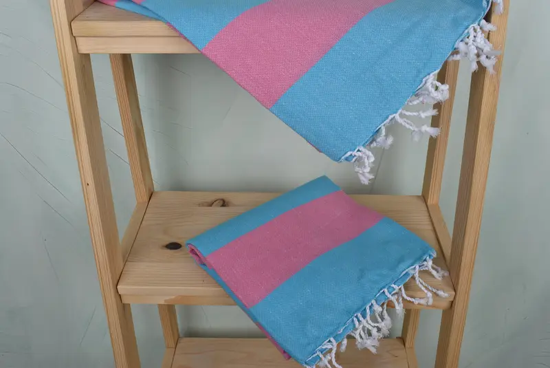 Handmade Turkish Towel, Grandma Gift, Bachelorette Towel, 70x40 Cotton Striped Towel, Wedding Gift, Sand-resistant towel, Bachelorette Party Favors - 5