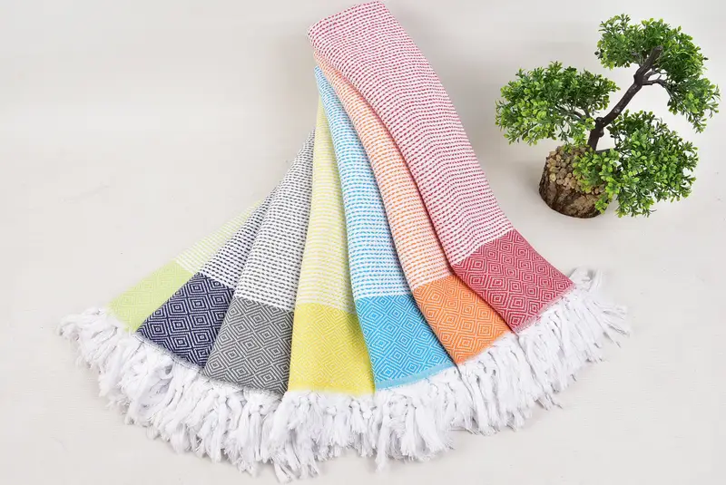 Özel el havlu, monogramlı el havlu, eve taşınma hediyesi, banyo havlu, 40x18 pamuklu elmas havlu, monogram çay havlu, onun için hediye - 4