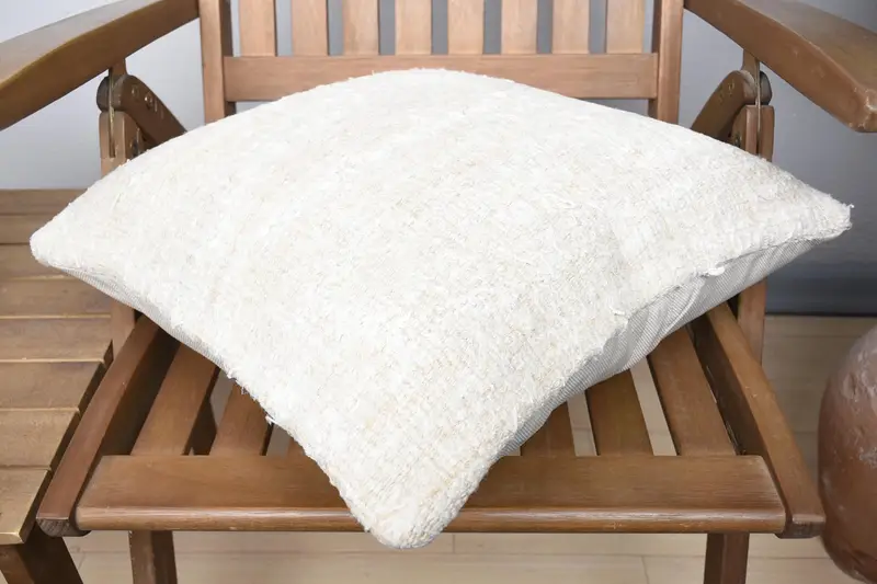 Boho Pillow Sham Cover, Floor Pillow Cover, Bohemian Cushion Cushion Cover, Kilim Pillow, Pillow Cover, Home Decor Pillow, 18x18 Beige Pillow Cover - 4