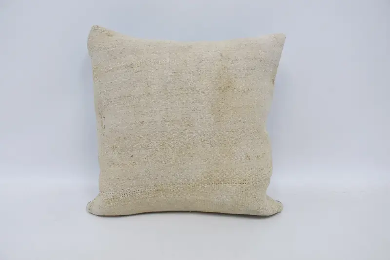 Morroccon Kilim Cushion Pillow Cover, Cushion Case, Throw Kilim Pillow, Gift Pillow, Kilim Pillow Cover, 18x18 White Cushion Case - 1