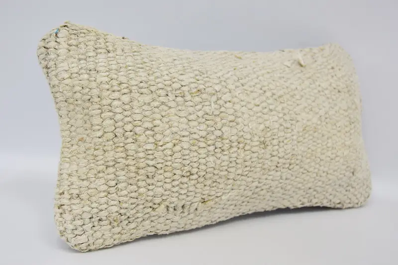 Vintage Kilim Throw Pillow, Pillow Case, Kilim Rug Pillow Sham, 8x16 Beige Cushion Case, Pillow for Couch, Neutral Pillow Cover, Kilim Pillow Cover - 3