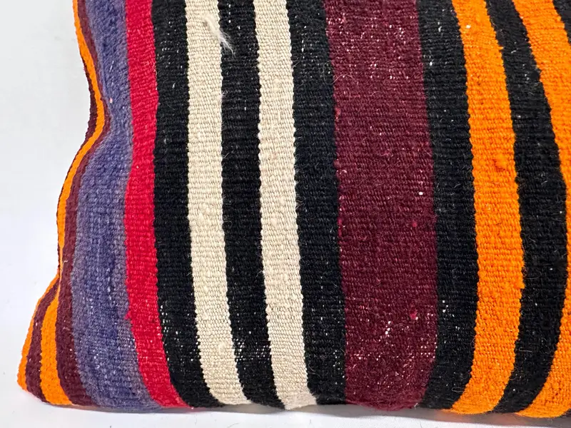 Throw Kilim Pillow, Natural Pillow Cover, Kilim Pillow Cover, Ethnic Pillow Cover Cushion Cover, Pillow, Home Decor Pillow, 16x48 Red Pillow Sham - 2