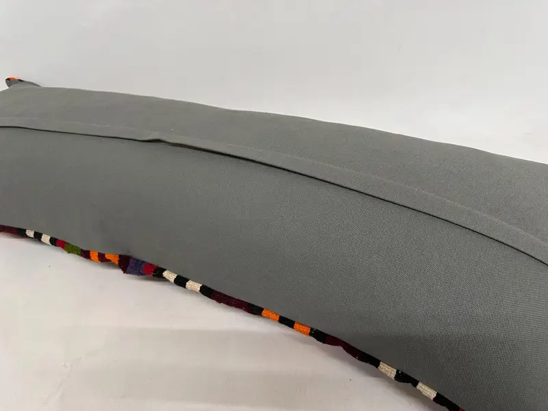 Throw Kilim Pillow, Natural Pillow Cover, Kilim Pillow Cover, Ethnic Pillow Cover Cushion Cover, Pillow, Home Decor Pillow, 16x48 Red Pillow Sham - 7